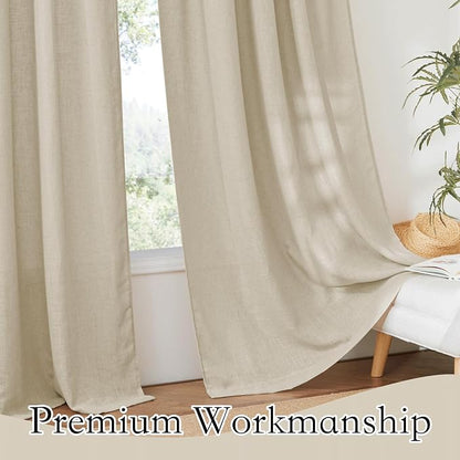 RYB HOME Linen Sheer Curtains - Image 5