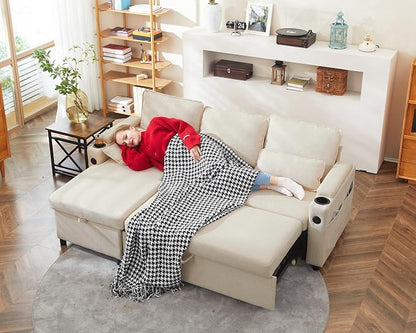 DURASPACE Sofa Bed Sleeper Pull Out 2 in 1 Sectional Sleeper Sofa Couches - Image 3