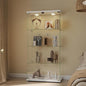 Display Cabinet with Light, Glass Door and Lock, 4-Shelf Fast Installation in by glassdisplaycabinet