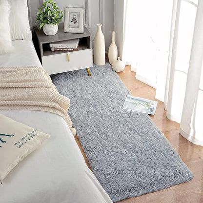 Chicrug Soft Runner Rugs for Bedroom Living Room Plush Fluffy Rug 3x10 | Shag - Image 3
