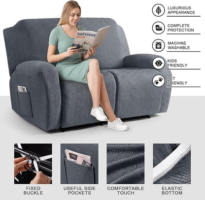 Timeles Extra Wide Recliner Loveseat Cover Oversized Reclining Couch Covers - Image 3