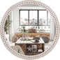 24 Inch Farmhouse Round Wood Mirror by DecointoWallDecor