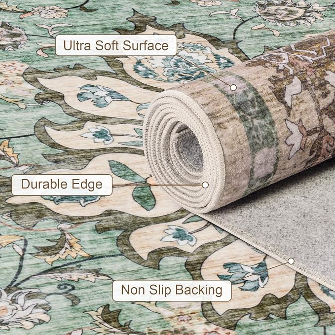 3x5 Area Rugs Living Room: Washable Rug - Image 7