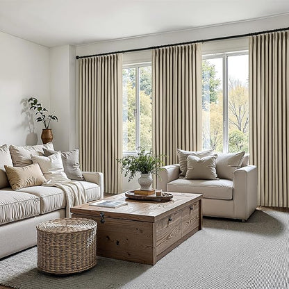 Topfinel 94 Inches Long Pinch Pleated Semi Sheer Curtains - Image 6