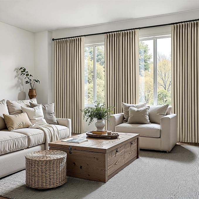 Topfinel 92 Inches Long Pinch Pleated Semi Sheer Curtains - Image 8