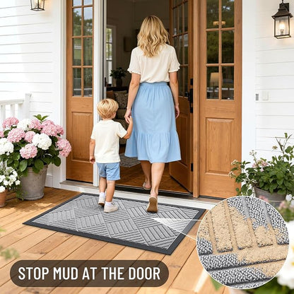 OLANLY Front Door Mat Outside Entrance 35x23, Waterproof Heavy-Duty Doormat | - Image 7
