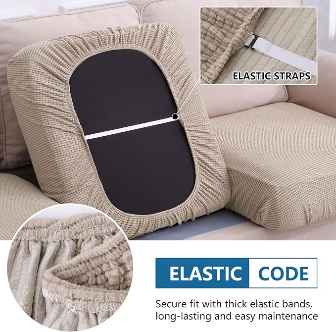 Waterproof Sectional Couch Covers, Non Slip Sofa Cushion Covers | L Shape - Image 4