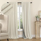 Black Out Curtains 108 Inch Long 2 Panel Set Burlap Primitive Cottage Linen by Pitalk