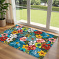3x5 Flower Entry Rug, Washable Indoor Outdoor Mats by Othilic