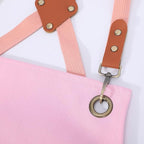 AFUN Chef Aprons for Men Women with Large Pockets, Cotton Canvas Cross Back Heavy Duty Adjustable Work Apron, Size M to XXL (Lightpink)