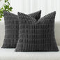 MIULEE Pack of 2 Corduroy Decorative Throw Pillow Covers 24x24 Inch Soft Boho by MIULEE
