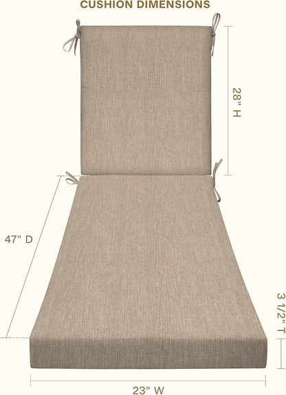 Honeycomb Outdoor Chaise Lounge Cushion - Image 2