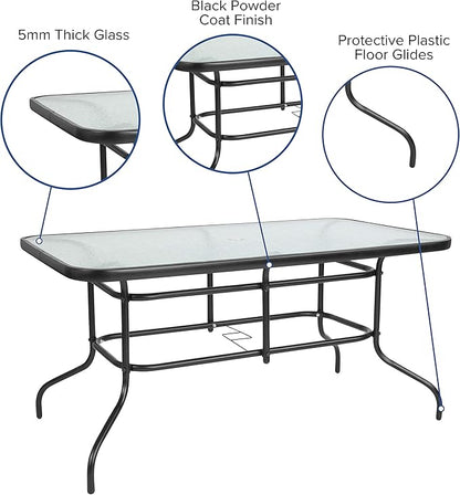 Flash Furniture Lila 5 Piece Patio Dining Set - Image 3