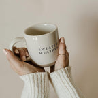 Sweet Water Decor Sweater Weather Stoneware Coffee Mug | Novelty Coffee Mugs | Microwave & Dishwasher Safe | 14oz Coffee Cup | Fall Gifts | Winter Coffee Mug