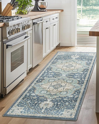 AMADA HOMEFURNISHING 2x5 Washable Runner Rug, Low-Profile Kitchen Rugs - Image 3