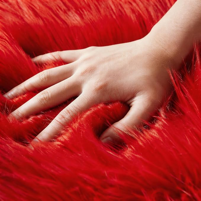 EasyJoy Ultra Soft Faux Fur Rug Fluffy Sheepskin Rug - Image 6