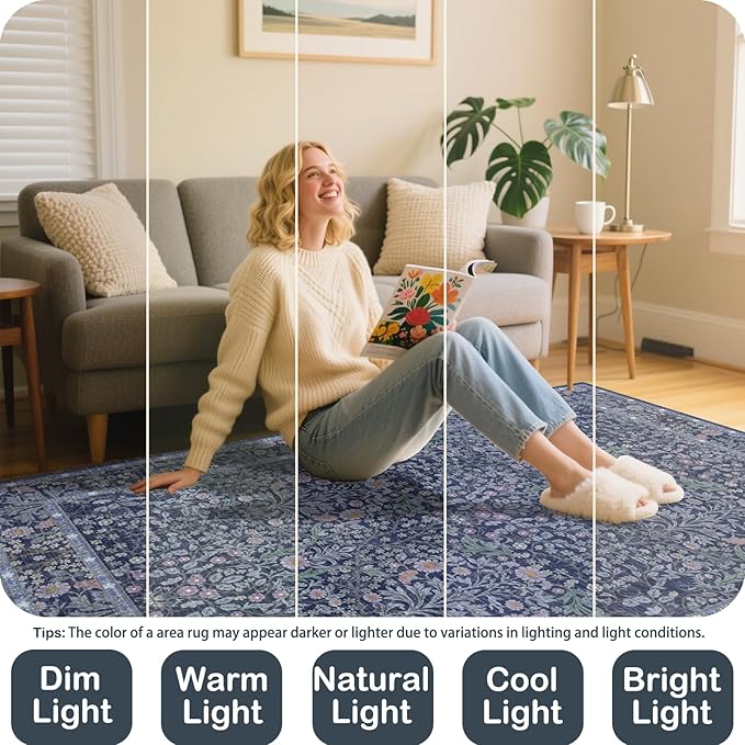 Extra Large 10x14 Area Rug for Living Room, Washable Rugs for Dining Room - Image 4