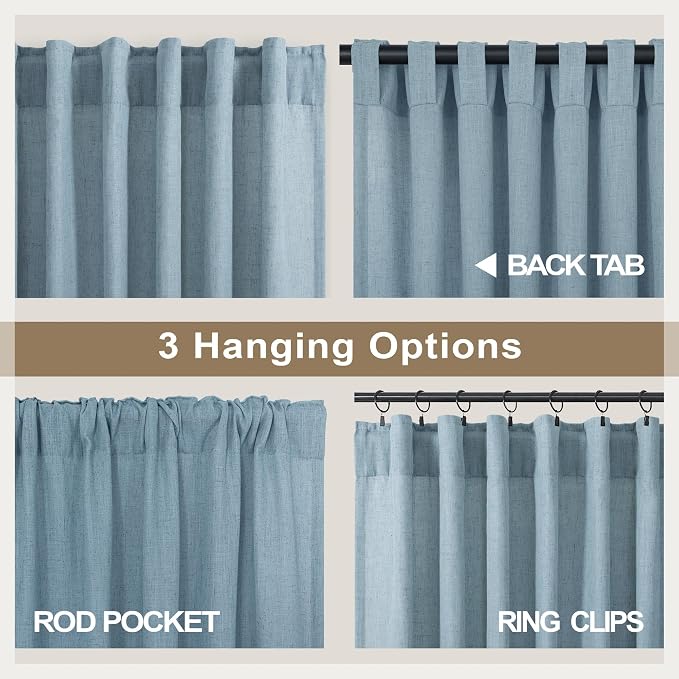 Pitalk Light Blue Wide Curtains - Image 5