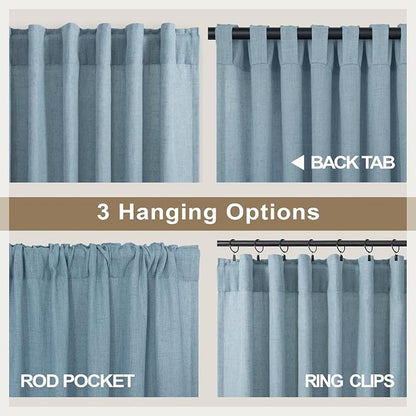 Light Blue Curtains 63 Inch Length - Image 5
