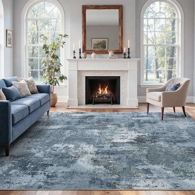4x6 Ft Area Rugs for Living Room, Soft Non-Slip Washable Rugs Modern Abstract - Image 3