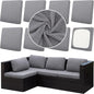 8Pcs Outdoor Cushion Covers, Elastic Patio Cushion Covers | Washable, by dreahoteztil