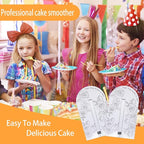 KALAIEN Fondant Smoother with Handle Acrylic Cake Smoother Tool for Icing fondant tools set-Round