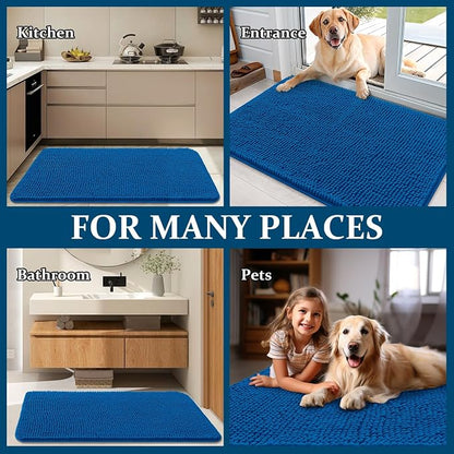 OLANLY Dog Door Mat for Muddy Paws 54x24, Super Absorbent Chenille Mud Mat | - Image 8