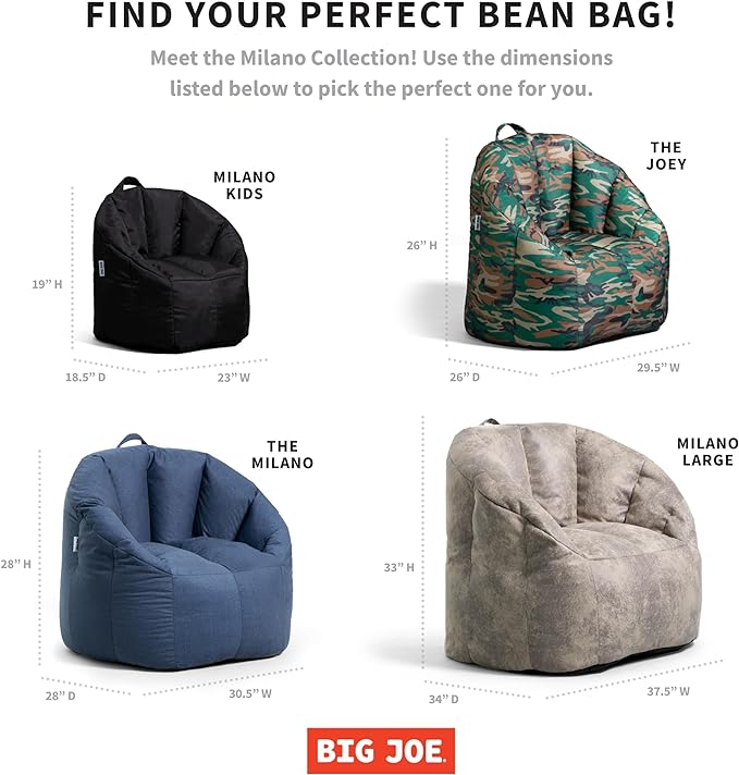 Big Joe Milano Large Bean Bag Chair - Image 7