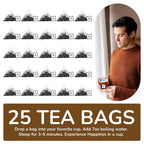 BREWIX, Vanilla Caramel Dessert Tea (25 Pyramid Black Tea Bags) | Naturally Flavored, Caffeinated & Sugar-Free | A Cozy & Indulgent Brew for Anytime Cravings