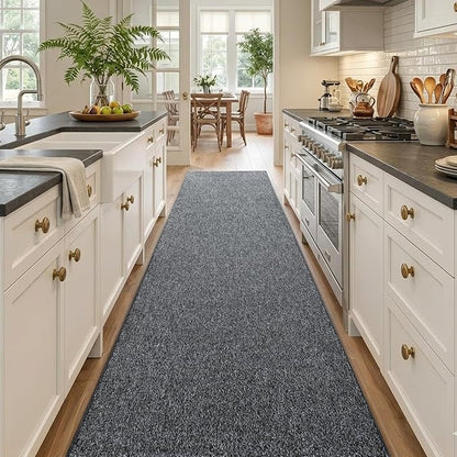 2x10 Black/White Runner Rug Washable Non-Slip - Image 2