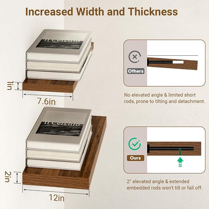 48 Inch Floating Shelves, 12 Inch Deep Floating Shelves - Image 4
