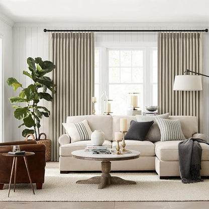 120 Inches Long Pinch Pleated Semi Sheer Curtains - Image 5