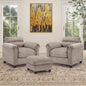 HAOMARKETS Corduroy 3-Piece Sofa Set, Upholstered Ottoman and Accent Chair Sofa by HAOMARKETS