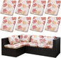 8Pcs Outdoor Cushion Covers, Elastic Patio Cushion Covers | Washable, by dreahoteztil