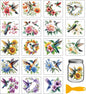 GLOBLELAND 18 Sheets Hummingbirds and Flowers Rub on Transfers by GLOBLELAND