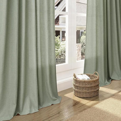 Desert Sage Linen Curtains 132 Inch Length - Image 5