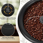 DIYAREA Coffee Roaster Machine for Home Use, 800g Capacity Electric Coffee Bean Roaster Machine with Timer 0-240℃ Non-Stick for Cafe Shop, Nut, Peanut, Black Bean, Soybeans 110V 1200W1