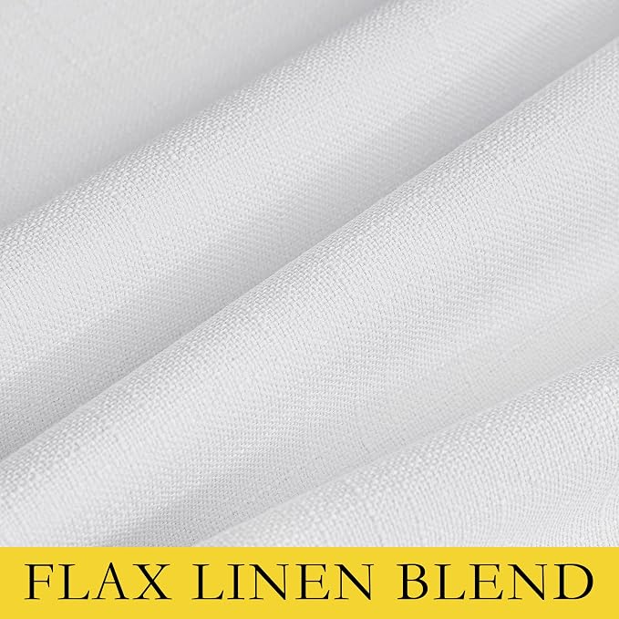 NICETOWN Rod Pocket 100% Blackout Linen Curtains - Image 9