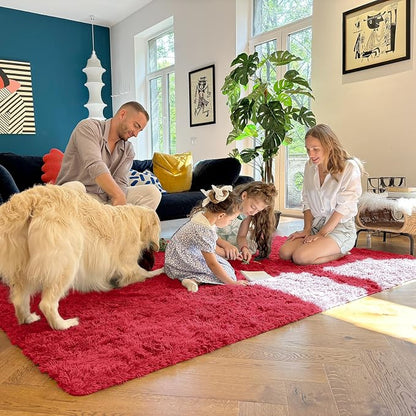 OLANLY 3x5 Machine Washable Small Bedside Rug, Soft Fluffy Shaggy Rugs - Image 7