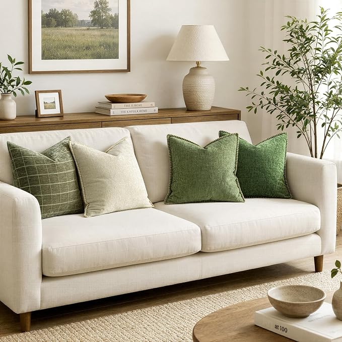 MIULEE Decorative Couch Throw Pillow Covers 16x16 Inch Cream White 2 Pack | - Image 5