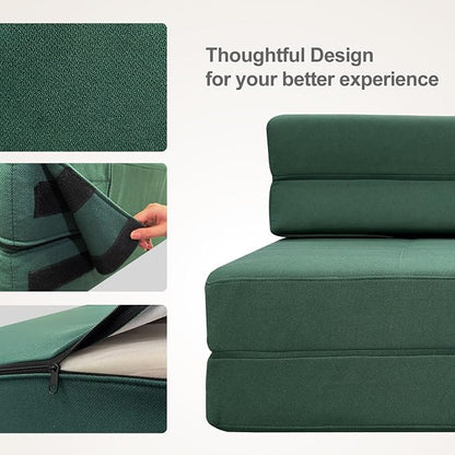 ANONER Memory Foam Fold Out Sofa Bed Couch - Image 8
