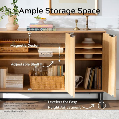EYYTHUNG Fluted Storage Cabinet - Image 5