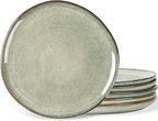 AmorArc Ceramic Plates Set of 6,8.5 Inch Handmade Reactive Glaze Stoneware Plates set for Dessert,Salad,Appetizer,Small Dinner Plates,Microwave & Dishwasher Safe,Scratch Resistant