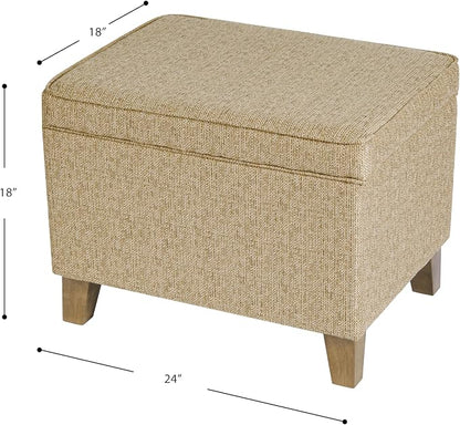 Homepop Home Decor | Medium Square Storage Ottoman - Image 3
