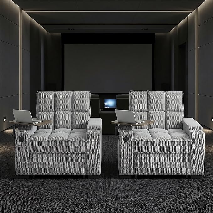 Auvsoce 3-in-1 Folding Convertible Sofa Bed Set of 2, Sleep Couch by Unknown