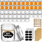 ComSaf Small Mason Jars 2 oz, 48 Pcs Mini Mason Containers, Small Canning Jars, Mini Glass Jar with Lids for Ginger Shots, Honey, Jams, Sauces, Spices, DIY Candle Decor, Wedding & Baby Shower Favors
