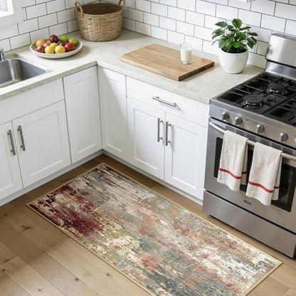 RELEANY Washable 2'x5' Abstract Area Rug - Image 3