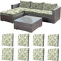 CALBODE 8 Pcs Stretch Outdoor Seat Cushion Covers, Indoor/Outdoor Couch Cover by CALBODE
