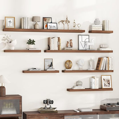 Fun Memories 20 Inch Floating Shelves Wall-Mounted, Engineered Wood Wall Shelves - Image 6