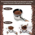 Espresso Accessories Kit 51mm Tamper: Espresso Tamper Kit, Coffee Tamper Tool Espresso Kit | WDT Tool Espresso, Dosing Funnel, Tamper Mat, Espresso Tools for Espresso Machines and 51mm Portafilters